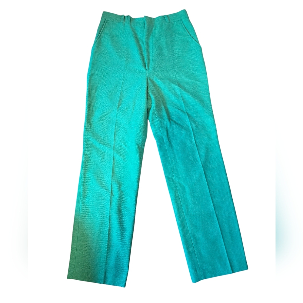 Vintage Point of View Green High Rise Trouser Pants Size 4